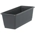Produktbild: Geli Balkonkasten STANDARD Anthrazit mit Holzstruktur 40 cm - Kunststoff