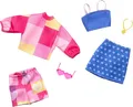 Produktbild: Barbie Fashions 2er-Pack - Pinke Bluse und Short + Blaues Top und Rock