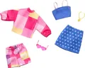 Produktbild: Barbie Fashions 2-Pack Clothing Set, 2 Outfits Doll Include Pink & Blue Inspired Skirt, Shorts, 2 Tops & 2 Accessories