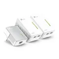 Produktbild: TP-Link TL-WPA4220T KIT AV600 WLAN WiFi Powerline Adapter 3-Teilig weiß