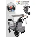 Produktbild: Wonderfold L2 Kinderwagen für 2 Kinder / Bollerwagen, Wonderfold: Grau