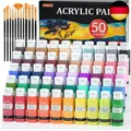 Produktbild: Shuttle Art Acrylfarben Set, 50 bunte Acryl Farben in Flaschen (je 60ml),