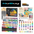 Produktbild: Shuttle Art Acrylfarben Set 50 Farben 60ml Wasserfest Hochpigmentiert