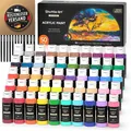 Produktbild: Shuttle Art Acrylfarben Set 50 Farben 60ml Wasserfest Hochpigmentiert