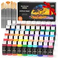 Produktbild: Shuttle Art Acrylfarben Set, 50 bunte Acryl Farben in Flaschen (je 60ml),