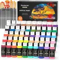 Produktbild: Acrylfarben Set 50 Farben 60ml in Flaschen für Künstler Malen Basteln