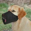 Produktbild: TRIXIE Maulschlaufe für Hunde - 12 cm Korbumfang - 4,3 cm Korblänge - z.B. für Tierarztbesuche oder Bahnfahrten - stufenlos verstellbarer Genickriemen - Schnappverschluss - 1920