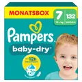 Produktbild: Pampers Baby Dry Gr. 7 Extra Large 15+kg Windeln, 132 Stück, Monatsbox