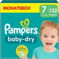Produktbild: Pampers Baby-Dry Größe 7, 132 Windeln, 15kg+, für bis zu 100 % Auslaufschutz die ganze Nacht