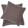 Produktbild: Kissenbezug braun Dekokissen aus Baumwolle flauschig weich, 50x50 cm