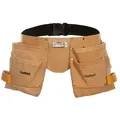 Produktbild: ToolPack Universal-Werkzeuggürtel, 2 feste Holster, Klebeband- und Hammerhalter, Wildleder, abnehmbar