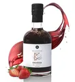 Produktbild: Deligreece Erdbeer Balsamico Essig | Traditionell hergestellter von Kreta | Fruchtiger und milder mit frischen Erdbeeren | Handgemachter Traubenessig aus Griechenland (250ml)