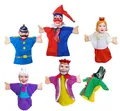 Produktbild: Handpuppen Set Kasperlfiguren Kasperlpuppen mit Krokodil Puppet Playroom 6 tlg