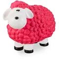 Produktbild: Relaxdays XXL Gartenfigur Schaf, Tierfigur, wetterfest, handbemalte Gartendeko, innen & außen, Keramik, 44 cm, pink
