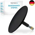 Produktbild: Bächlein Universal Badewannenstöpsel - ⌀ 7,2 cm Stöpsel für Badewanne [Matt Schw