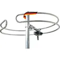 Produktbild: SCHWAIGER Radio Antenne UKW FM Ringdipol Antenne Radioempfang analog Dachantenne 87,5-108 MHz mit Symmetrieüberträger Mastschelle 32-60 mm vormontiert Aluminium