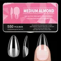 Produktbild: Nageltips Mandel 550 Stück Tips für Gelnägel 11 Größen Full Cover Gel Nail Ti...