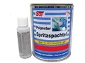 Produktbild: STC 2K Spritzspachtel Set 1,5 kg grau inkl. Härter – Polyester Spachtelmasse für Auto Karosserie, Metall, Holz – Füllspachtel für Poren, Vertiefungen, Wellen – Schleifbar, hitzebeständig