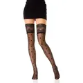 Produktbild: cofi1453 Strumpfhose Damen Strumpfhose mit Overknees Optik 40 DEN für Frauen schwarz S/M