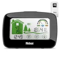 Produktbild: MEBUS funkgesteuerte Wetterstation mit Außensensor, Thermometer/Hygrometer (innen/außen), Wohlfühlindikator bewertet Raumklima, Min-/Max-Funktion, Beleuchtung, Wecker, Farbe: Weiß, Modell: 40903