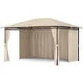 Produktbild: Blumfeldt Mondo 3x4 m Pavillon mit Metallrahmen und 4 Seitenwänden Beige