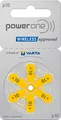 Produktbild: 30 x  Varta Power One Hörgerätebatterien 1,4V 100mAh P10 5x6er-Pack PR70