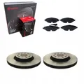 Produktbild: BREMBO Bremsscheiben + Beläge Vorne A3 LEON KAROQ OCTAVIA IV GOLF VIII PASSAT B8