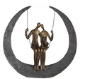 Produktbild: Casablanca Deko Skulptur Figur - Swing Poly/Metall - bronzefarben - Höhe 30 cm