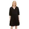 Produktbild: TOM TAILOR Denim Sommerkleid DOBBY BABYDOLL aus Viskose schwarz L (40)