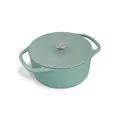 Produktbild: SPRINGLANE Cocotte mit Deckel – Gusseisen Topf Bräter Schmortopf Kochtopf Induktion – 24 cm rund, 4 l - Mint…