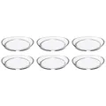 Produktbild: Leonardo Loop Untersetzer 6er Set, spülmaschinengeeignete Unterteller für Wasserkaraffen oder Weinflaschen aus Klarglas, Durchmesser 10,5 cm, Höhe 1,5 cm, 021127