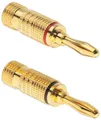 Produktbild: 2x Monacor BP-100G vergoldete Bananenstecker Anschlussstecker Banane Terminal