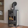 Produktbild: Kaminofen mit Backfach+Herdplatte Victoria Taro 2F, schwarz – 9,51 kW