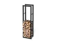 Produktbild: holz4home® Kaminholzregal aus Metall Schwarz 170x30x45cm