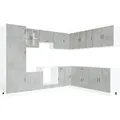 Produktbild: vidaXL 14 Tlg Küchenschrank-Set Porto Betongrau Holzwerkstoff 3314995