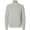 Produktbild: Selected Herren Rollkragen Pullover SLHDANE LS KNIT STRUCTURE ROLL NECK Regular Fit 16099187 Grau M