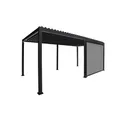 Produktbild: Green Spirit Pergola Sonnenrollo Mirador für 4m Pergola Classic & Deluxe - Anthrazit, Windschutz, Sonnenschutz, Sichtschutz Paneel