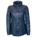 Produktbild: Lolus Lederjacke Angel Lange Damen Lederjacke aus weichem Lammnappa Leder blau 36