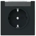 Produktbild: Busch-Jaeger 20 EUCNB-45M Schutzkontakt-Steckdose Safety+, mit erhöhtem Berührungsschutz, mit Beschriftungsfeld, mit Befestigungskrallen, schwarz matt, Busch-art linear