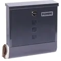 Produktbild: Arregui - Chance E7005 Briefkasten aus Verzinktem Stahl mit Zeitungsrolle, Postkasten + Zeitungsbox, Größe m (din A4) Wandbriefkasten mit