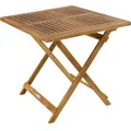 Produktbild: Casaria® Gartentisch Balkontisch Wetterfest Klappbar Holz 70x70cm 80kg Belastbarkeit Balkon Garten Terrasse Tisch Klapptisch Pflanztisch Akazie Braun