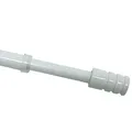 Produktbild: Gardinia 30762 Vitragestange Zylinder Ø 10 mm, Metall, ausziehbar 80-110 cm, inklusiv 2 Träger, weiss