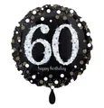 Produktbild: Folienballon - Ø 45cm - Funkelnder Geburtstag 60 ungefüllt