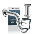 Produktbild: Siphon Waschbecken Edelstahl Chrom 1 1/4