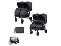 Produktbild: Lorelli Zwillings-Kombikinderwagen Geschwisterkinderwagen Duo, klappbar verstellbar Fußabdeckung Wickeltasche