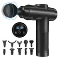 Produktbild: Massagepistole, Muskel Percussion Massagegerät mit 30 Geschwindigkeiten Leise Handmassagegeräte Massage Pistole mit LCD Touchscreen 10 Köpfe Massage Gun für Schulter Körper Rücken Entspannung