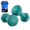 Produktbild: SONGMICS Hanteln, 2 x 3 kg, Hexagon Kurzhanteln, Neopren-Beschichtung