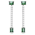 Produktbild: Swarovski Ohrringe 5665786 Matrix Drop-Ohrhänger, Verschiedene Schliffe, Grün, Rhodiniert