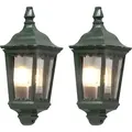 Produktbild: 2er-Set Grüne Aussenwandleuchte FIRENZE Aluminium E27 IP43 Gartenleuchten