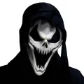 Produktbild: Bouuh® | Serial Killer Maske für Erwachsene | Schreckliches Halloween Geisterkostüm | Verkleidung Assassine Killer | Cosplay Horrorfilm Dark Skull | 100% Fun | OriginalCup®